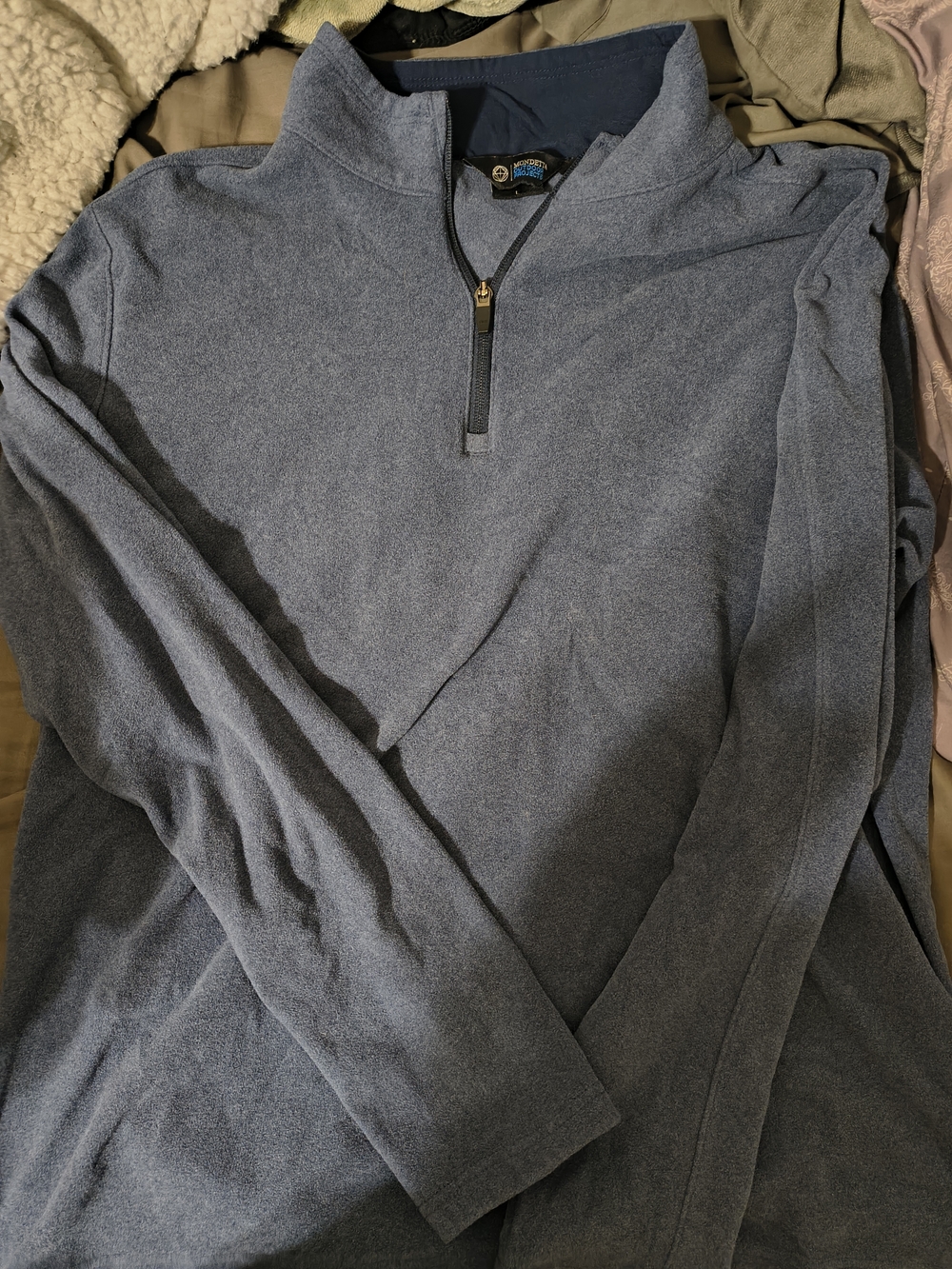 mondetta outdoor projects Men's Blue Quarter-Zip Sweater - Lightweight Pullover